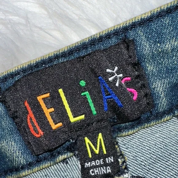⛅️[ Dolls Kill ] X Delia’s Hillside Sweetheart Flare Denim Jeans Lace-Up Waist - Picture 11 of 17